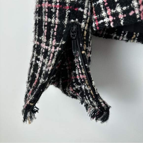 Style & Co Jacket Size 12 Petite Tweed 2 Way Zip  Preppy Business Casual - Picture 9 of 11